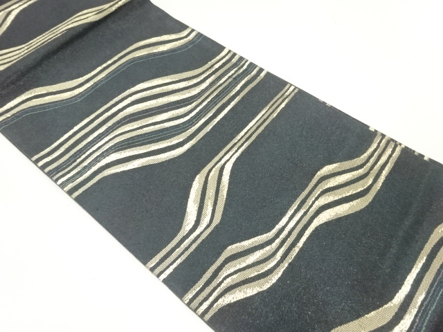 JAPANESE FUKURO OBI / WOVEN ABSTRACT STRIPE